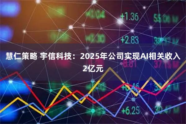 慧仁策略 宇信科技：2025年公司实现AI相关收入2亿元